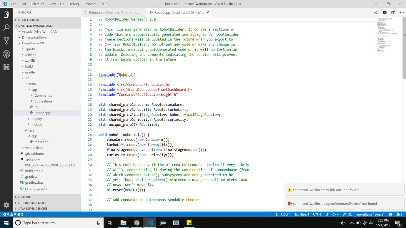 WPILib Extension Not Working in VSCode C/C++ Chief Delphi