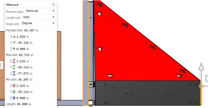 onshape bumper horz distance