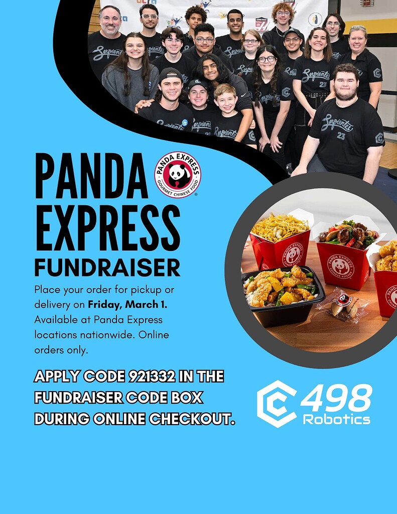 FRC Team 498 Panda Express Fundraiser Fundraising Chief Delphi