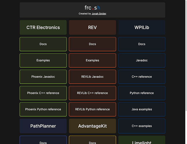 frc.sh page screenshot