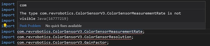 ColorSensorError