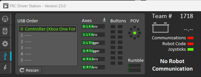 Driver Station Buttons
