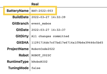 Battery Metadata Screenshot