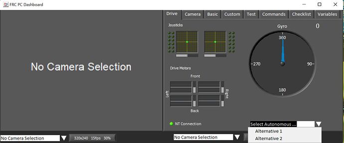 Dashboard auto select