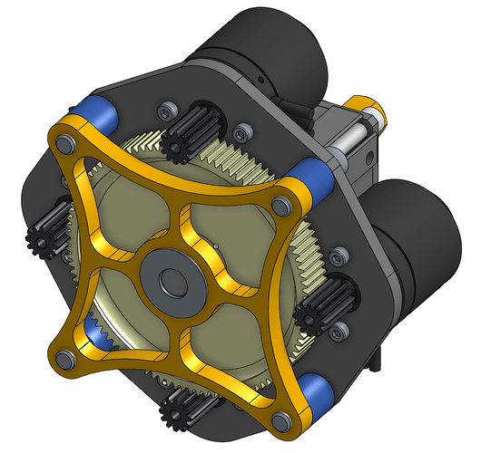 Dual NEO 550 gearbox 49 by Cyberphil Motors Chief