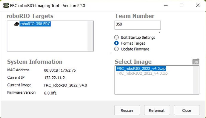 2022 RIO 1.0 Image and Firmware
