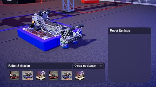 Robot Selection Screen Mockup