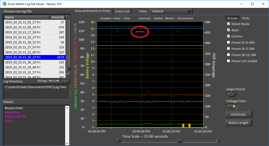 frc driver station output