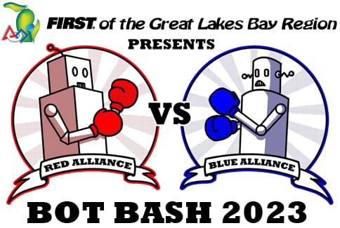 2023 GLBR Bot Bash CD Logo