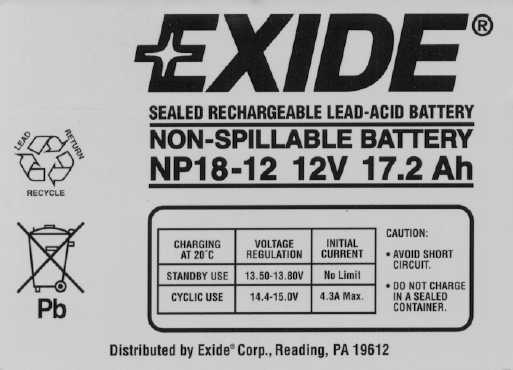 pic: Exide battery from 2002 kit - CD-Media: Photos - Chief Delphi